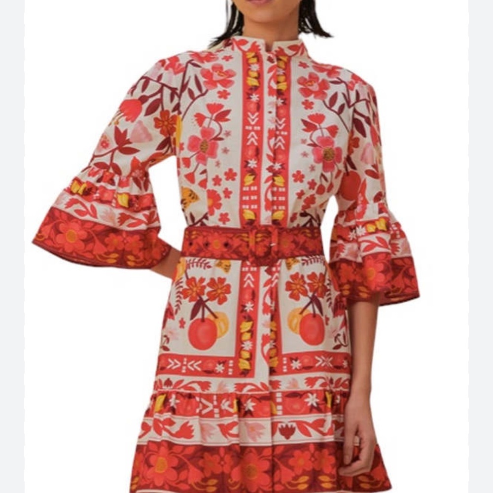 NWT FARM Rio Romantic Orchard Mini Dress Size L NEW NWT THANKSGIVING - Picture 4 of 6